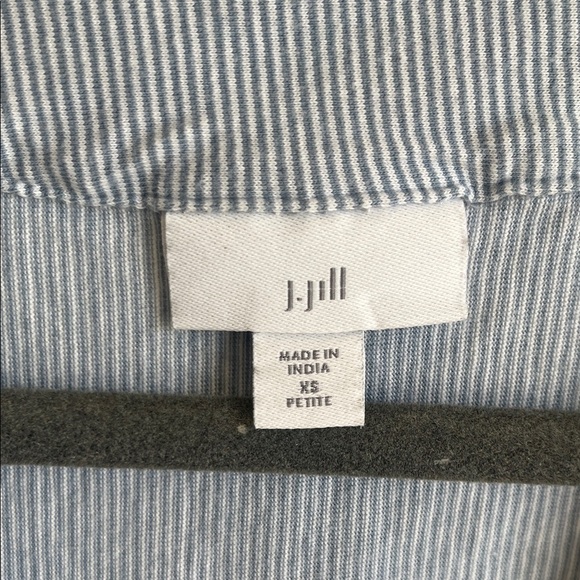 J. Jill Sky Blue Blouse with Embroidered Sleeves - Picture 2 of 5